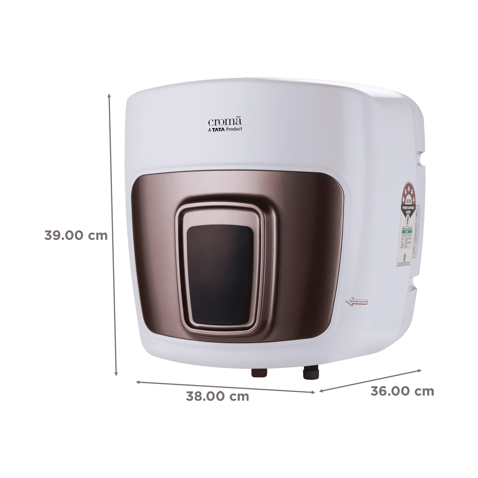 Croma AV5112 10 Litres 5 Star Vertical Storage Geyser with LED Display (White)_2