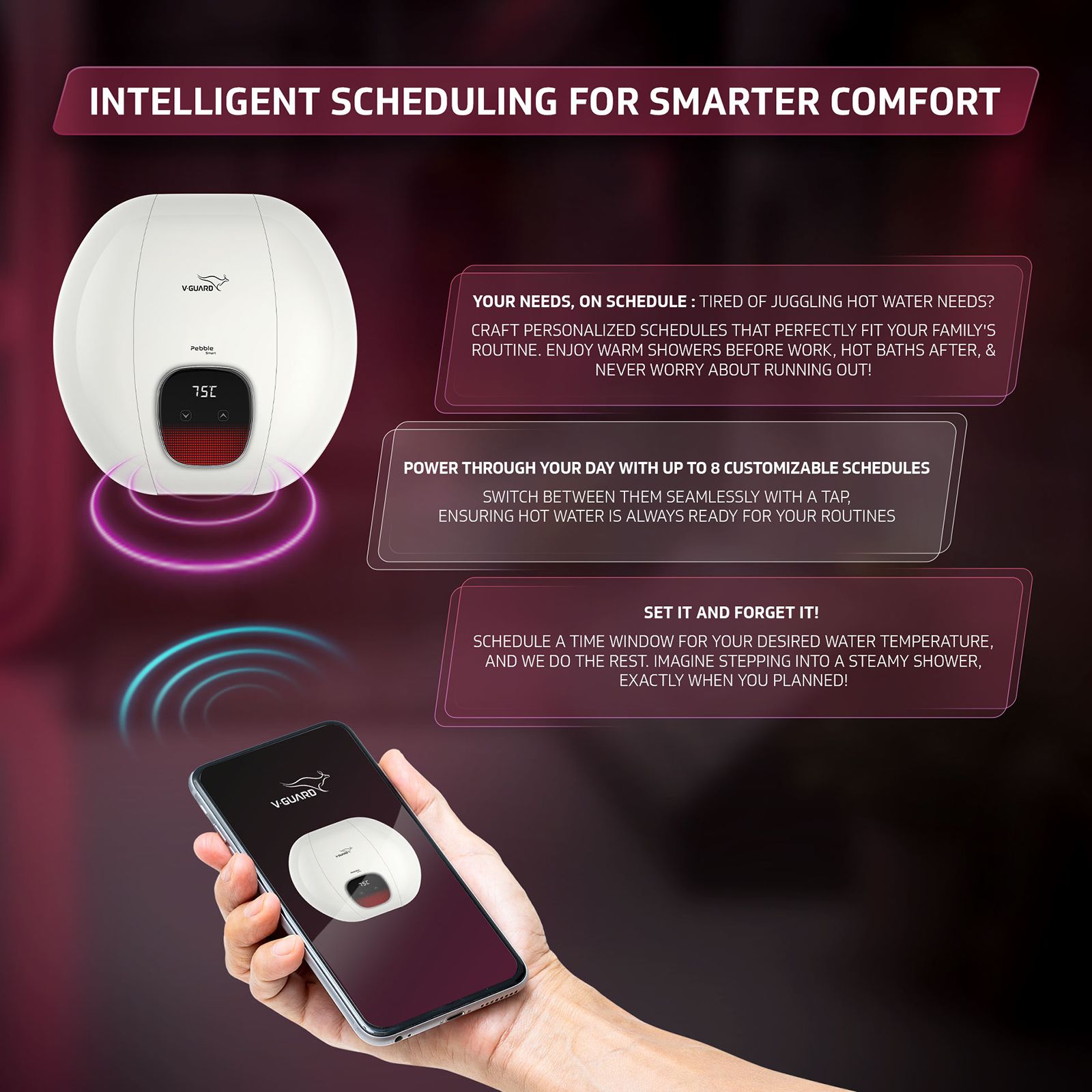 V-Guard Pebble Smart 25 Litre 5 Star Vertical Smart Geyser with Alexa & Google Assistant Compatibility (White)_7