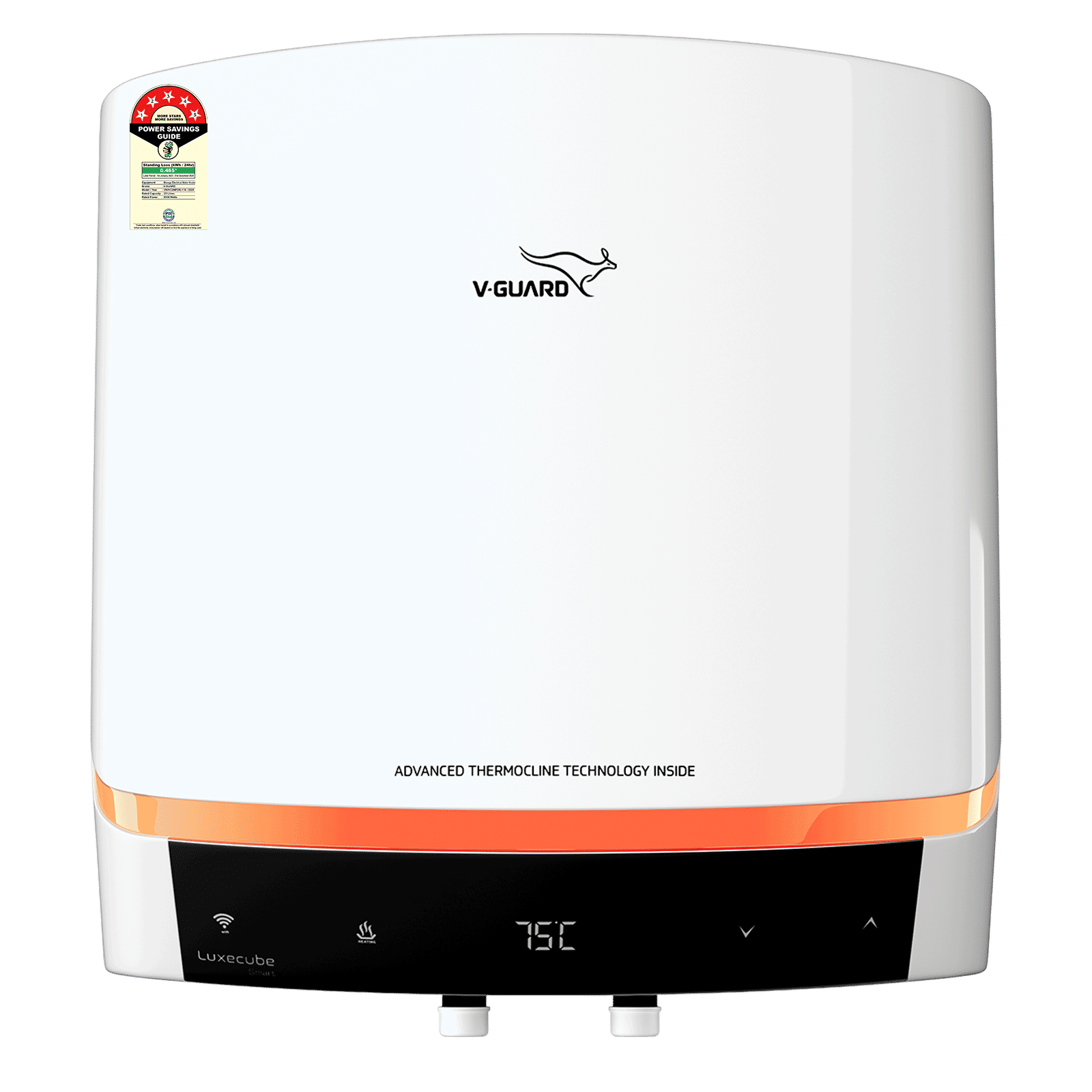 V-GUARD LUXECUBE SMART 25 Litre 5 Star Vertical Smart Geyser with Alexa & Google Assistant Compatibilty (White)_1