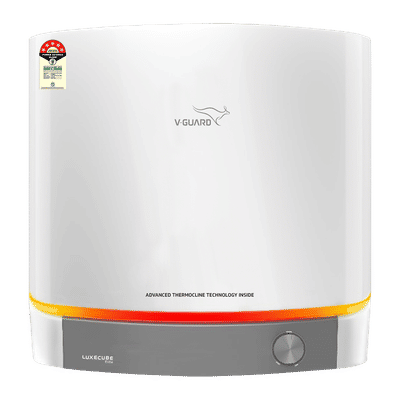 V-GUARD LUXECUBE ELITE 15 Litre 5 Star Vertical Storage Water Geyser with Advanced Thermocline Technology (White)