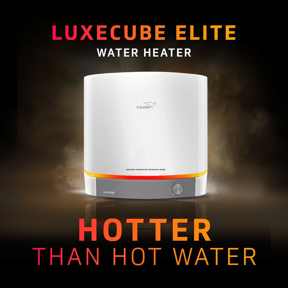 V-GUARD LUXECUBE ELITE 25 Litre 5 Star Vertical Storage Water Geyser with Advanced Thermocline Technology (White) V-GUARD LUXECUBE ELITE 25 Litre 5 Star Vertical Storage Water Geyser with Advanced Thermocline Technology (White)_9