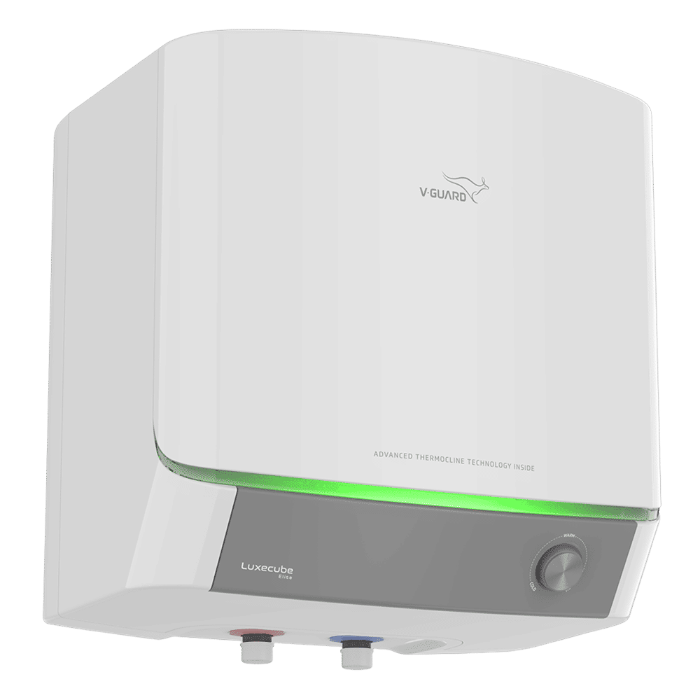 V-GUARD LUXECUBE ELITE 25 Litre 5 Star Vertical Storage Water Geyser with Advanced Thermocline Technology (White) V-GUARD LUXECUBE ELITE 25 Litre 5 Star Vertical Storage Water Geyser with Advanced Thermocline Technology (White)_4