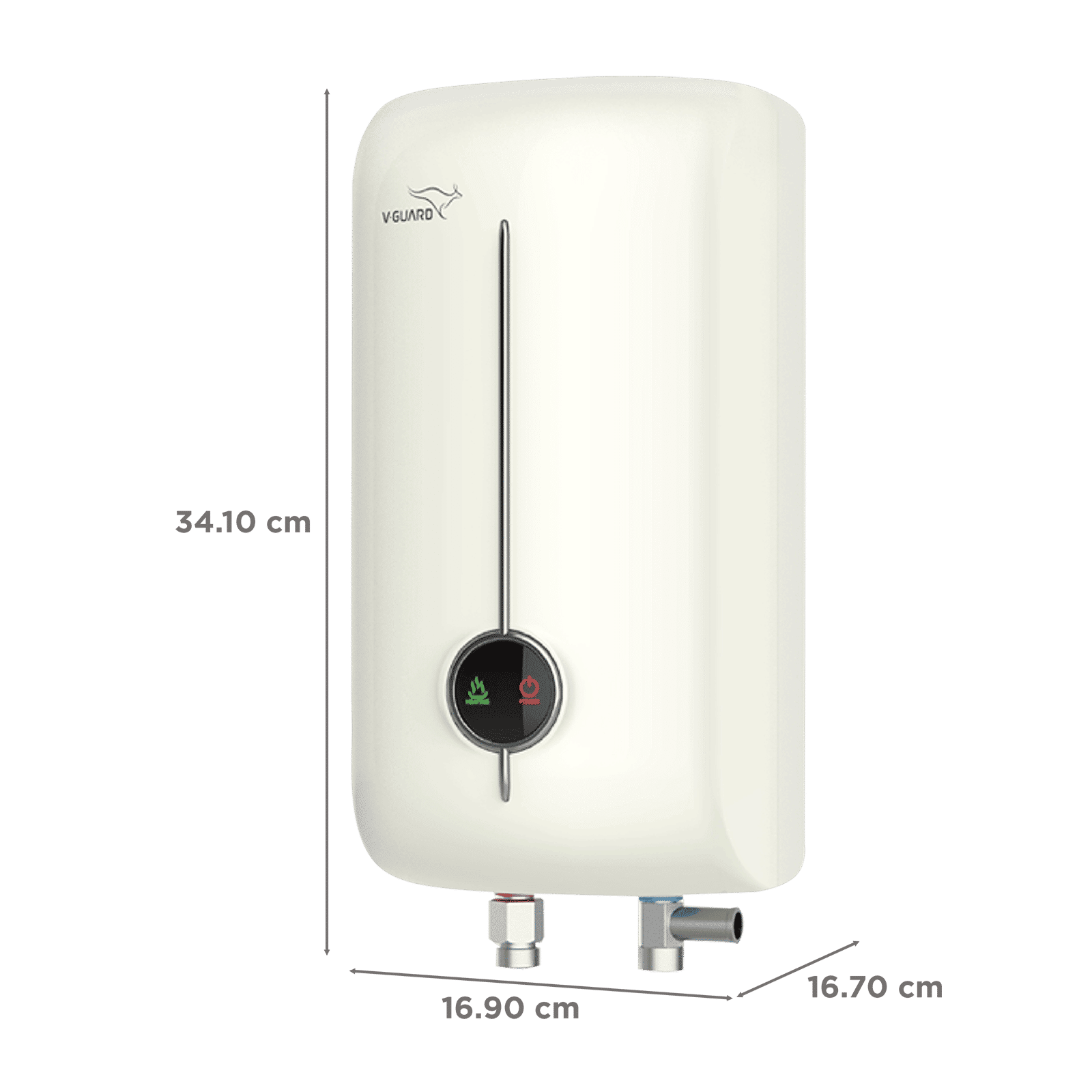V-GUARD Victo Insta 3 Litre Vertical Instant Geyser with Stainless Steel Tank (White)_2