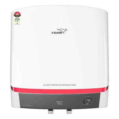 V-GUARD LUXECUBE DG 15 Litre 5 Star Vertical Storage Geyser with Advanced Thermocline Technology (White)