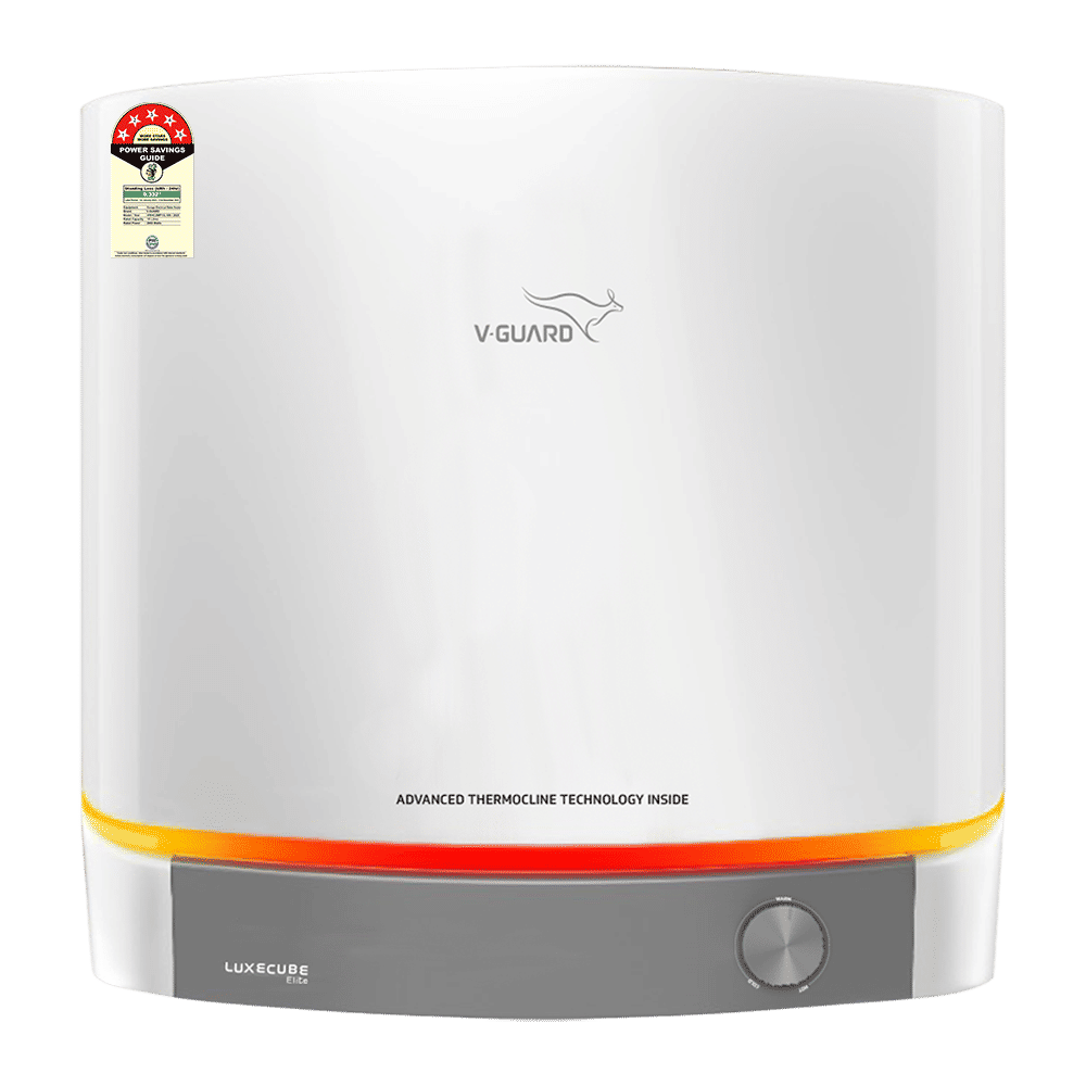 V-GUARD LUXECUBE ELITE 10 Litre 5 Star Vertical Storage Water Geyser with Advanced Thermocline Technology (White)_1