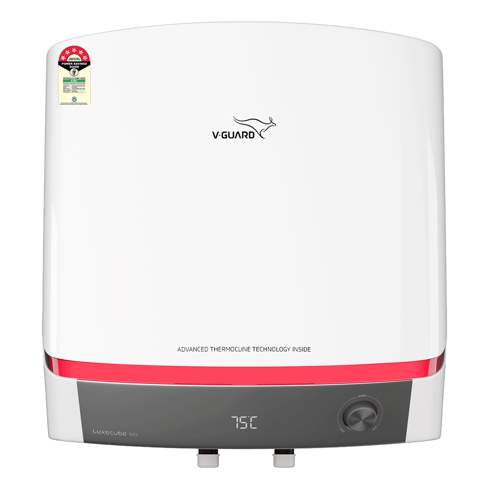 V-GUARD LUXECUBE DG 25 Litre 5 Star Vertical Storage Geyser with Advanced Thermocline Technology (White) V-GUARD LUXECUBE DG 25 Litre 5 Star Vertical Storage Geyser with Advanced Thermocline Technology (White)_1