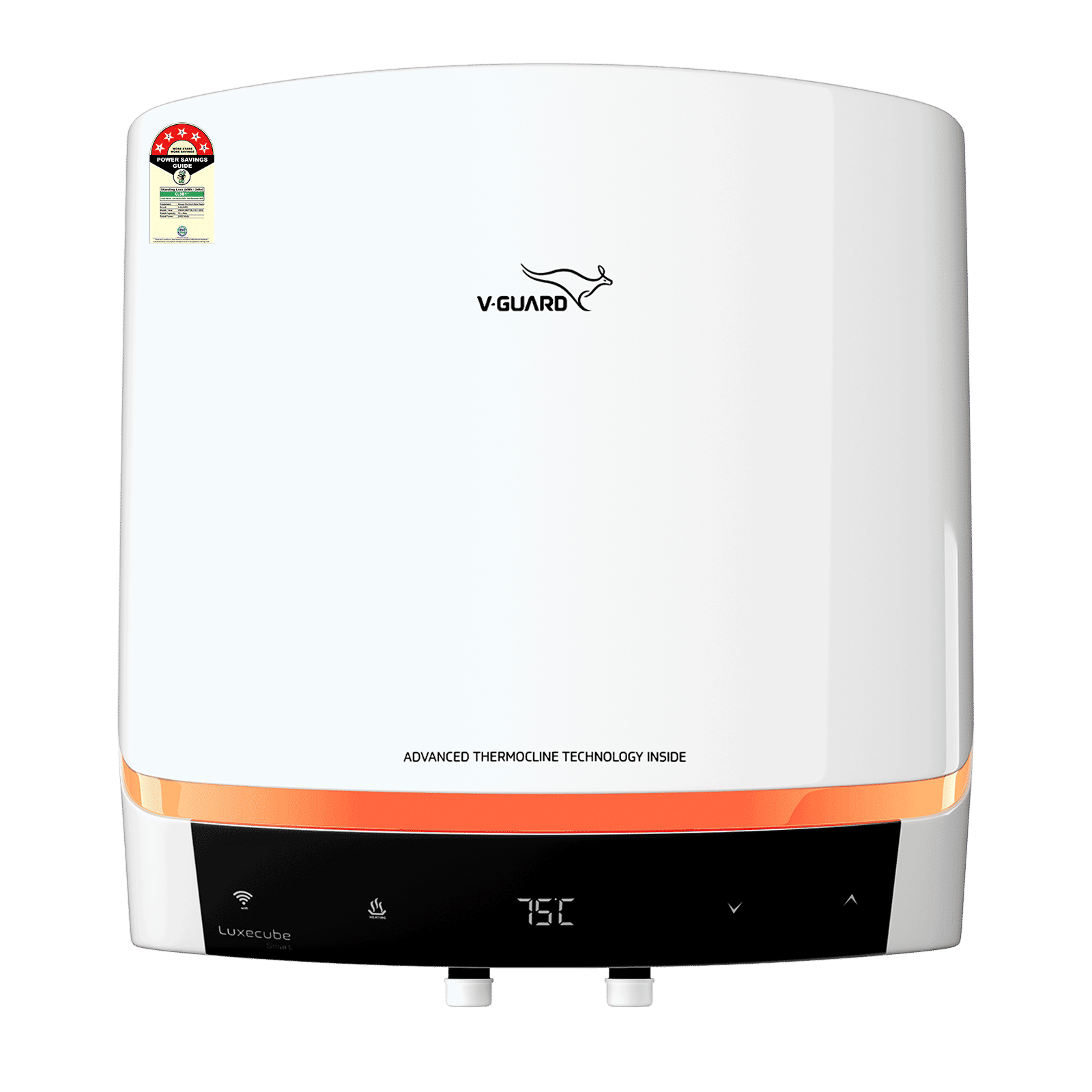 V-GUARD LUXECUBE SMART 15 Litre 5 Star Vertical Smart Geyser with Alexa & Google Assistant Compatibilty (White)_1