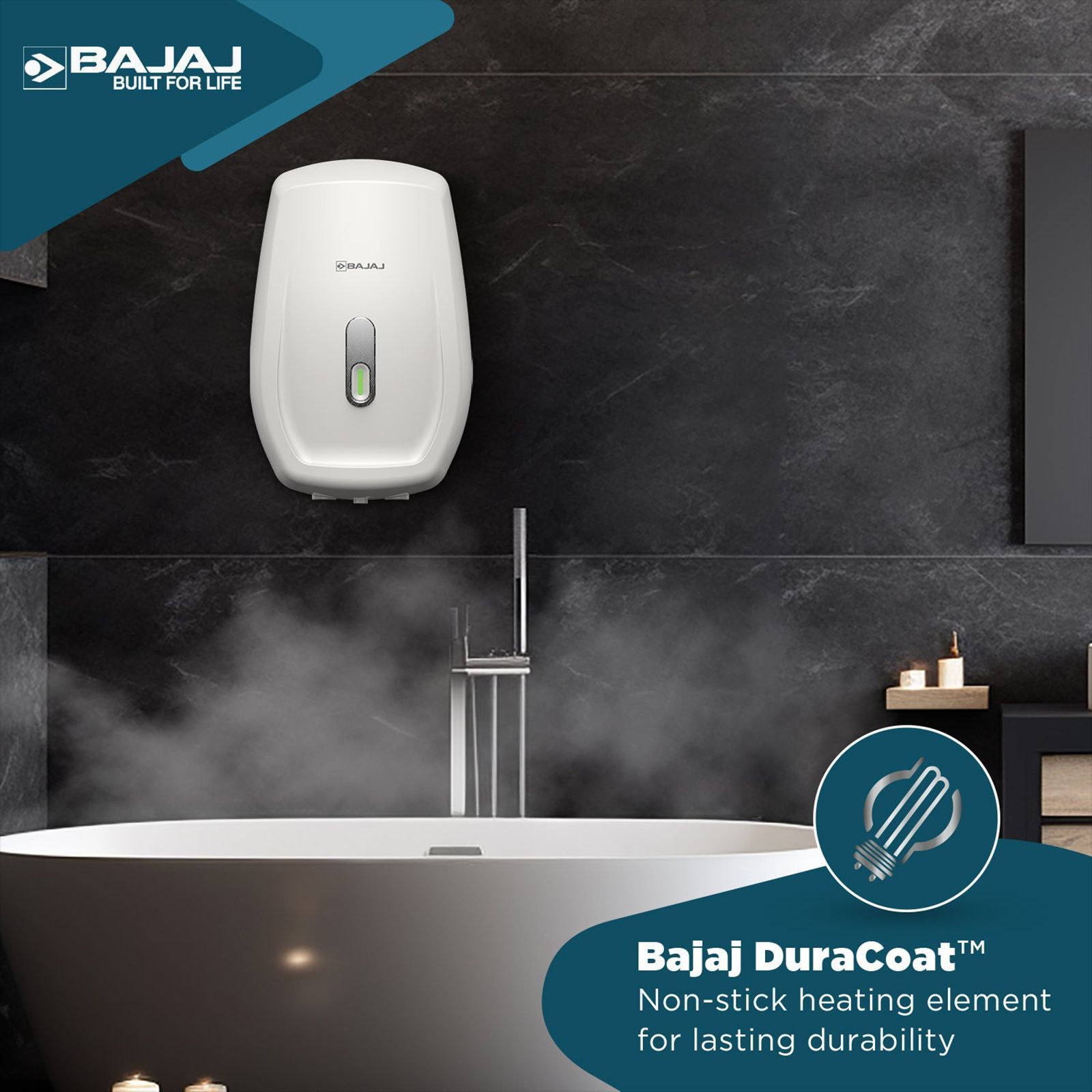 BAJAJ Shield Aerono 3 Litre Vertical Instant Geyser with Shock Resistance (White) BAJAJ Shield Aerono 3 Litre Vertical Instant Geyser with Shock Resistance (White)_10