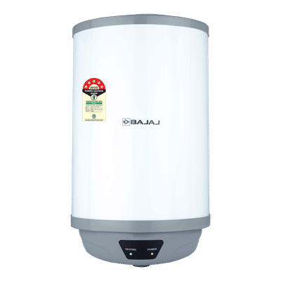 BAJAJ Shield Crest Plus 10 Litre 5 Star Vertical Storage Geyser with Swirlflow Technology (White & Grey)