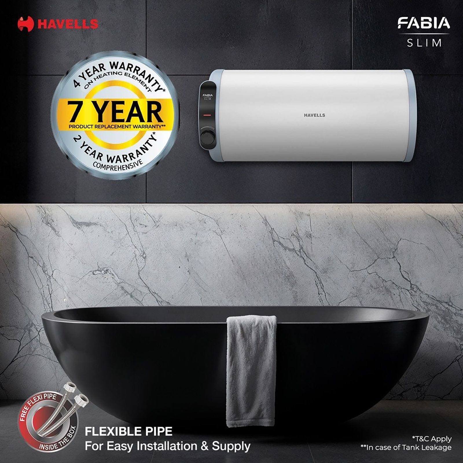 HAVELLS Fabia Slim 25 Litre 3 Star Horizontal Storage Geyser with Whirlflow Technology (White & Blue) HAVELLS Fabia Slim 25 Litre 3 Star Horizontal Storage Geyser with Whirlflow Technology (White & Blue)_14