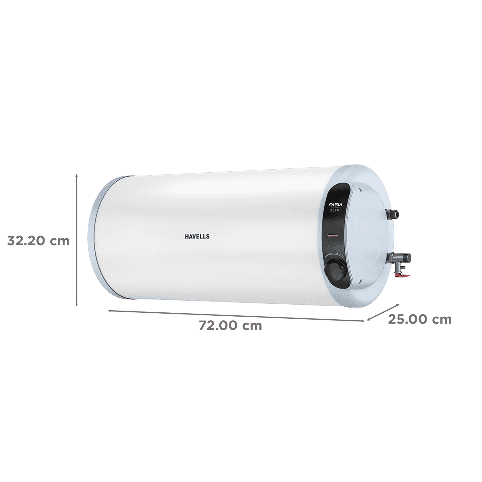 HAVELLS Fabia Slim 25 Litre 3 Star Horizontal Storage Geyser with Whirlflow Technology (White & Blue) HAVELLS Fabia Slim 25 Litre 3 Star Horizontal Storage Geyser with Whirlflow Technology (White & Blue)_2
