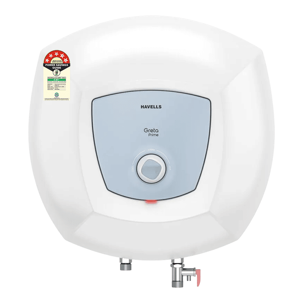 HAVELLS Greta Prime 15 Litres 5 Star Vertical Storage Geyser with Whirlflow Technology (White & Blue) HAVELLS Greta Prime 15 Litres 5 Star Vertical Storage Geyser with Whirlflow Technology (White & Blue)_1