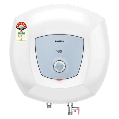 HAVELLS Greta Prime 25 Litres 5 Star Vertical Storage Geyser with Whirlflow Technology (White & Blue)