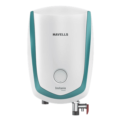 HAVELLS Instanio Prime 3 Litre Vertical Instant Geyser with Feroglas Technology (White & Blue)