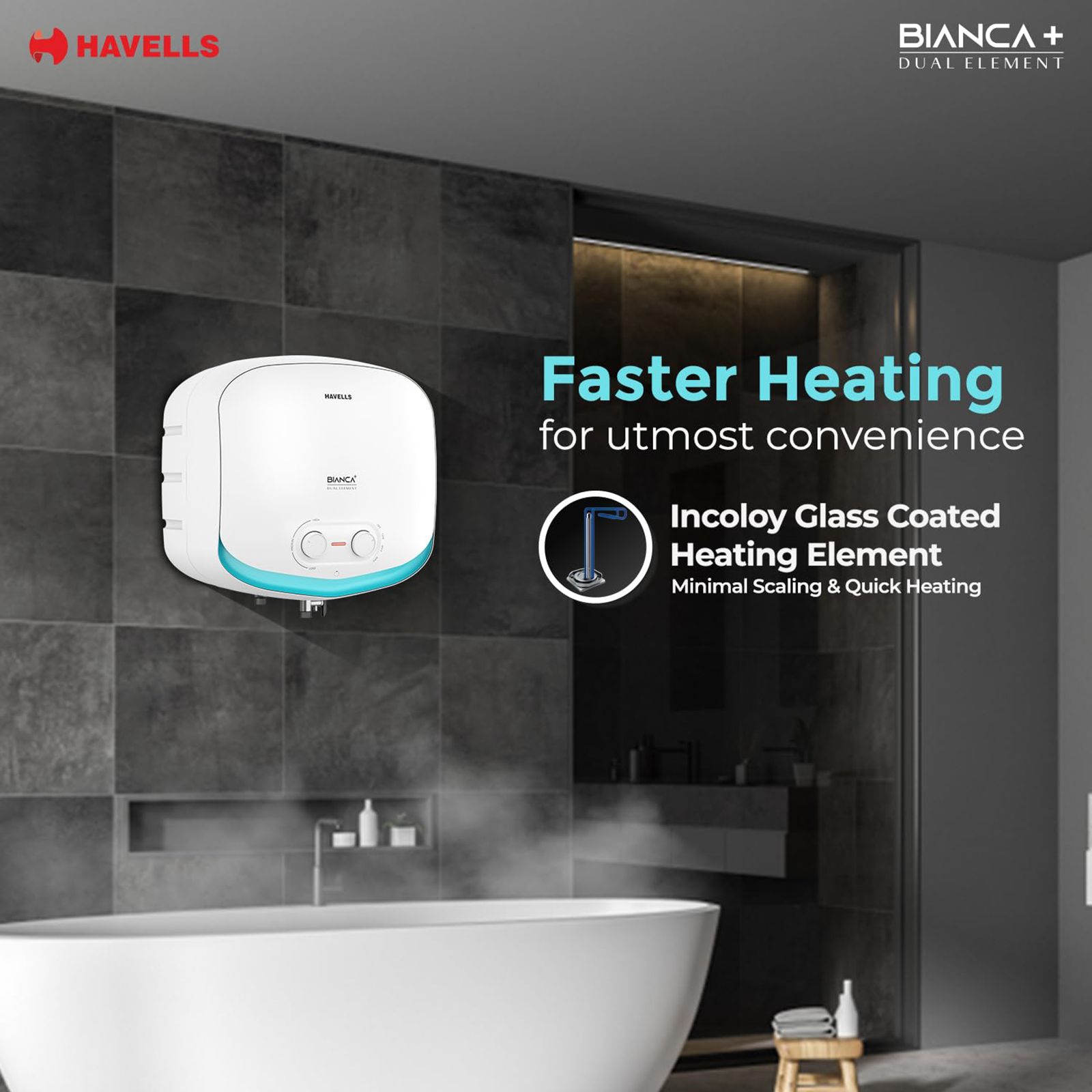 HAVELLS Bianca Plus 25 Litres 5 Star Storage Geyser with Whirlflow Technology (White & Blue)_8
