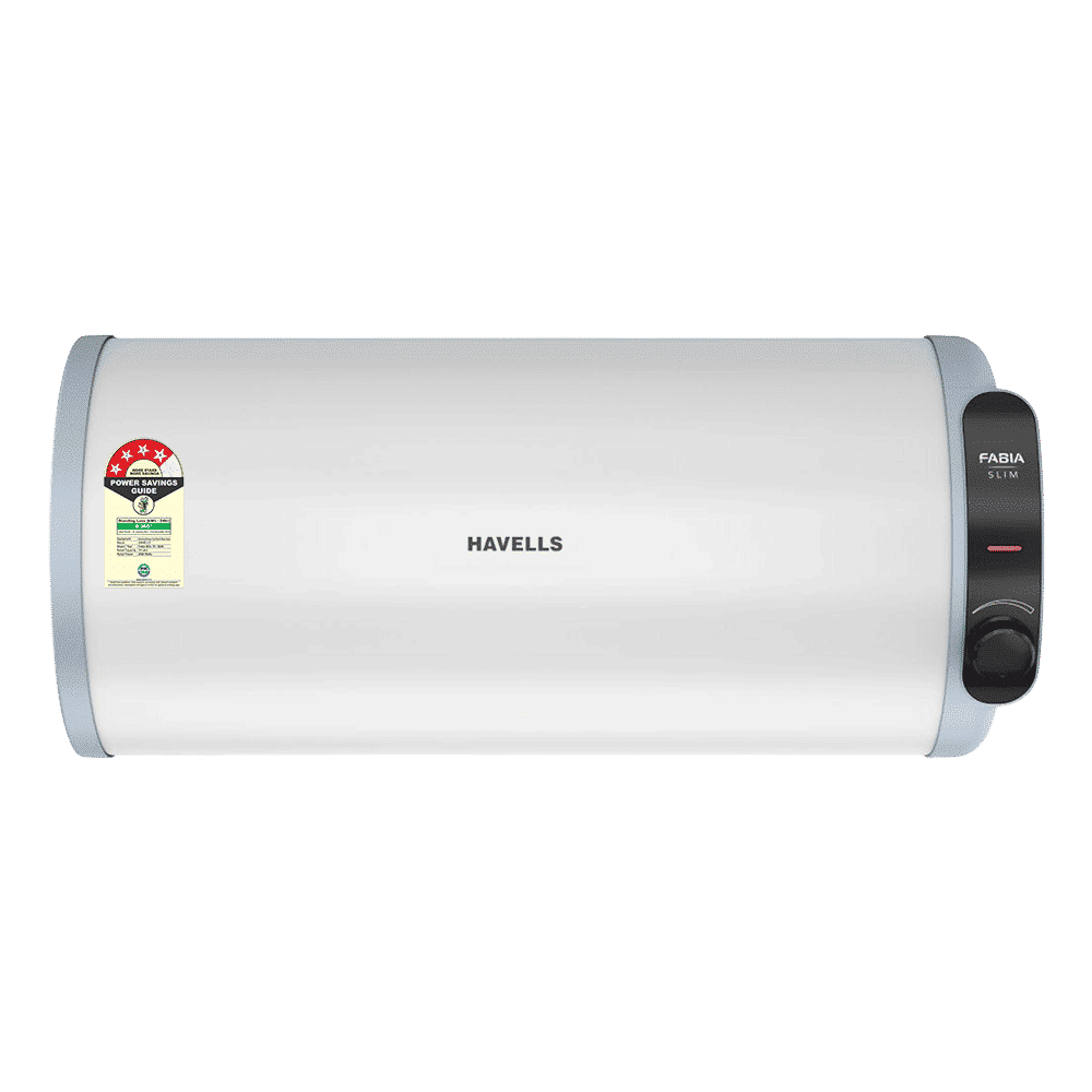 HAVELLS Fabia Slim 10 Litre 4 Star Horizontal Storage Geyser with Whirlflow Technology (White & Blue) HAVELLS Fabia Slim 10 Litre 4 Star Horizontal Storage Geyser with Whirlflow Technology (White & Blue)_1