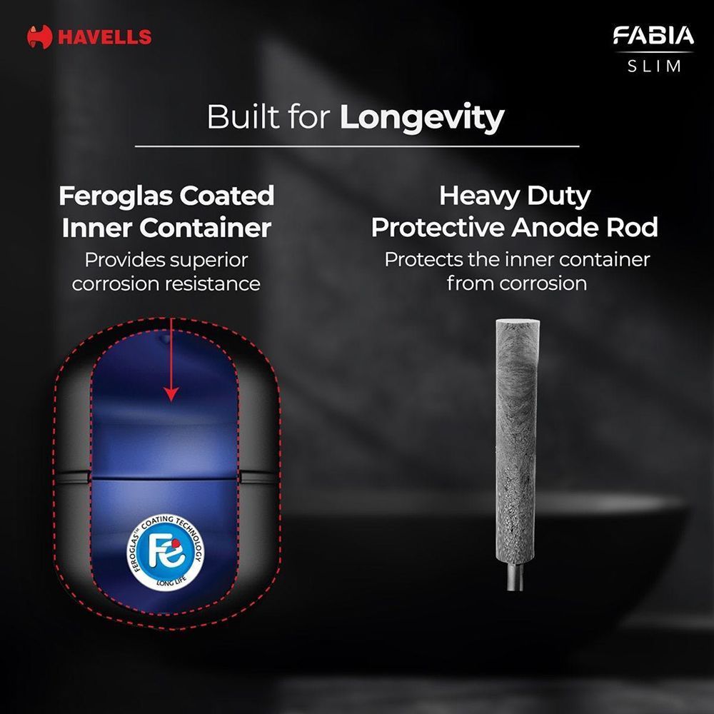 HAVELLS Fabia Slim 10 Litre 4 Star Horizontal Storage Geyser with Whirlflow Technology (White & Blue) HAVELLS Fabia Slim 10 Litre 4 Star Horizontal Storage Geyser with Whirlflow Technology (White & Blue)_10