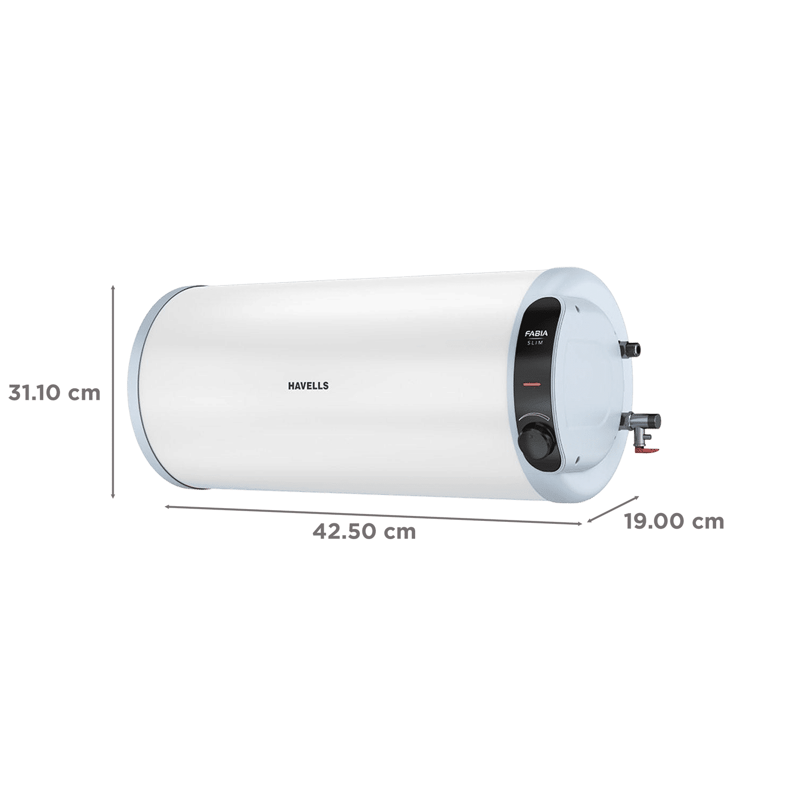HAVELLS Fabia Slim 10 Litre 4 Star Horizontal Storage Geyser with Whirlflow Technology (White & Blue) HAVELLS Fabia Slim 10 Litre 4 Star Horizontal Storage Geyser with Whirlflow Technology (White & Blue)_2