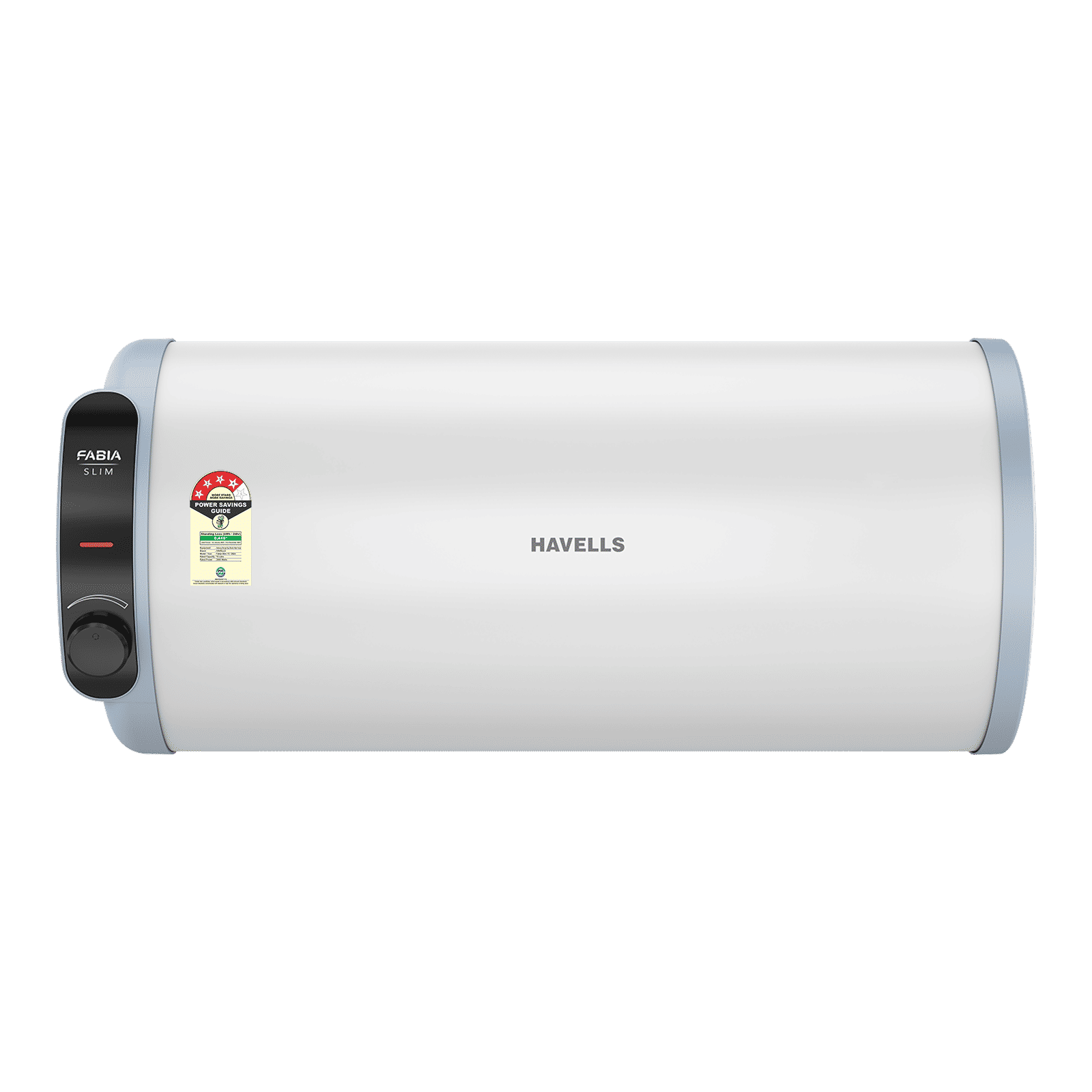 HAVELLS Fabia Slim LH 15 Litre 4 Star Horizontal Storage Geyser with Whirlflow Technology (White & Blue)_1