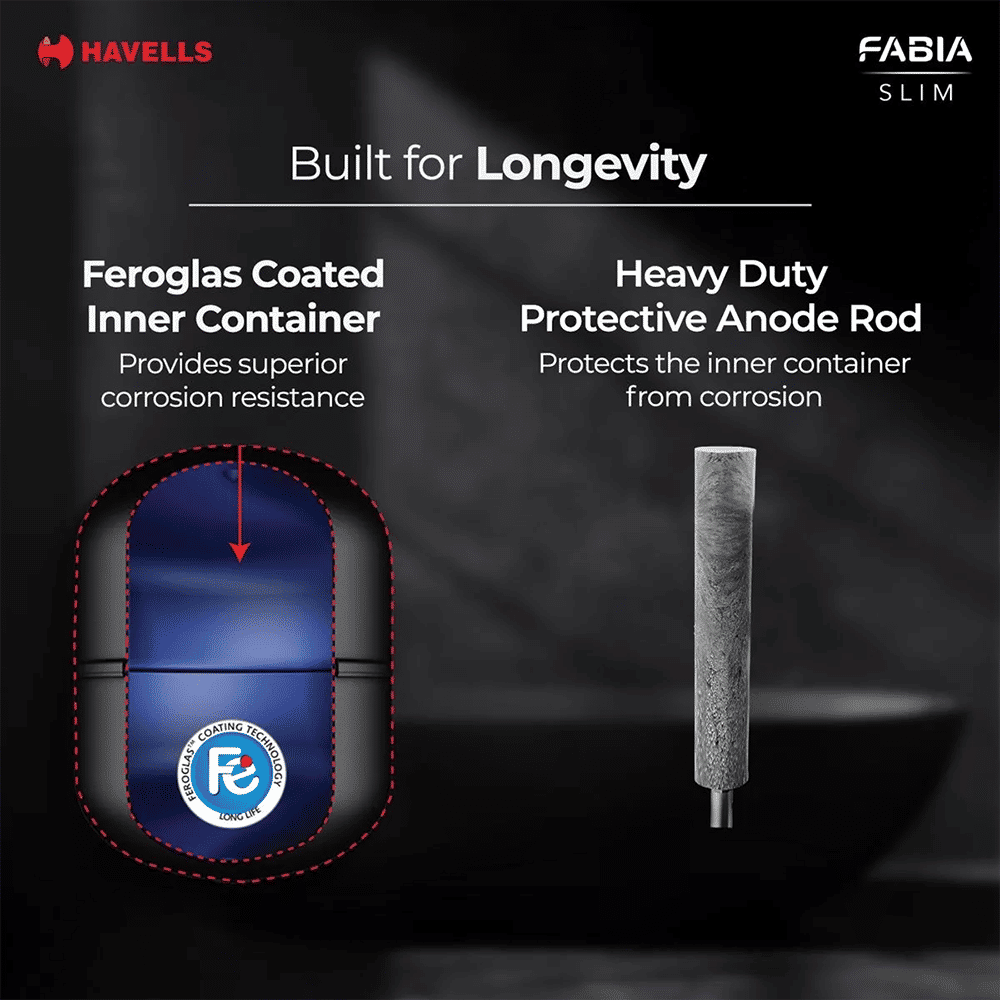 HAVELLS Fabia Slim 15 Litre 4 Star Horizontal Storage Geyser with Whirlflow Technology (White & Blue) HAVELLS Fabia Slim 15 Litre 4 Star Horizontal Storage Geyser with Whirlflow Technology (White & Blue)_11