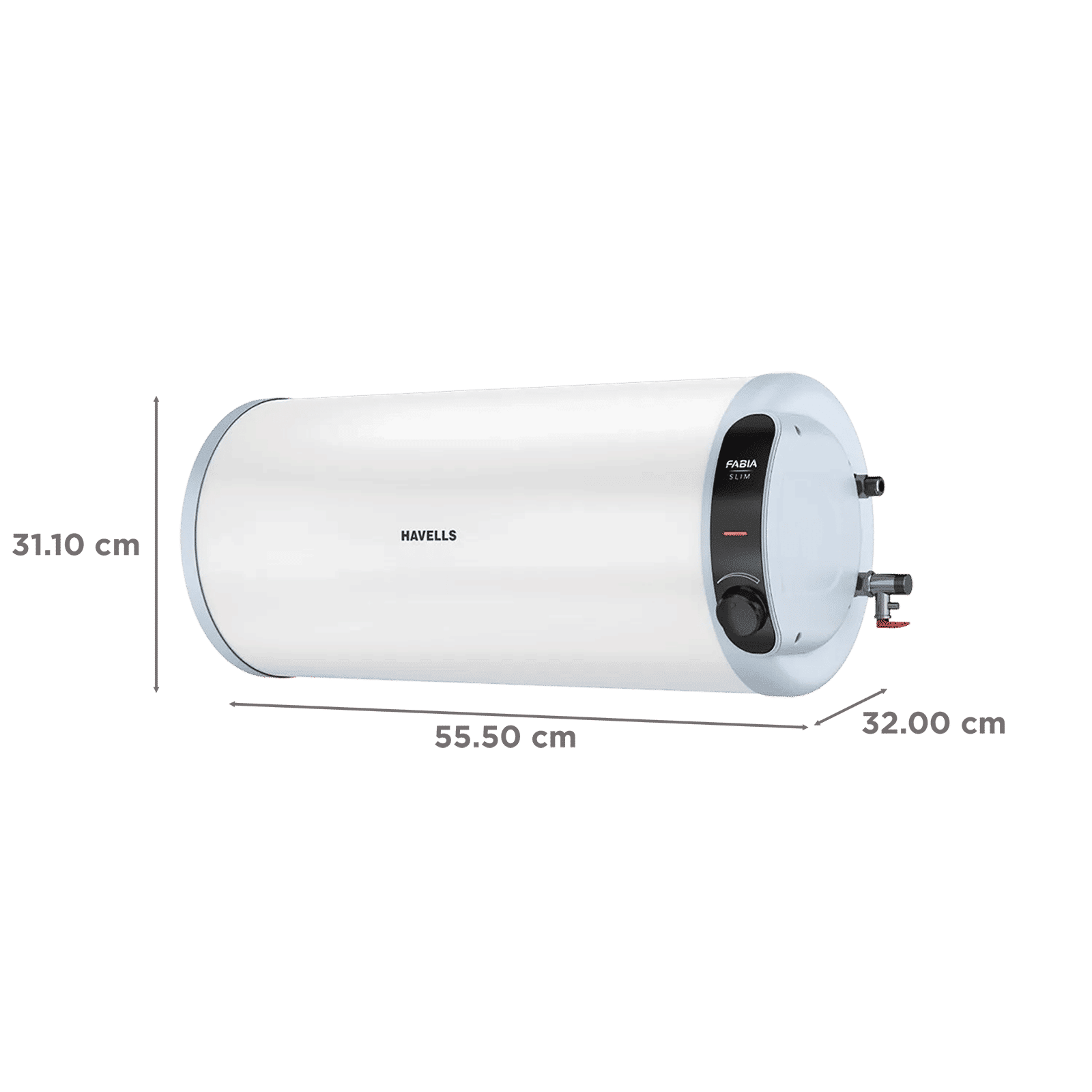 HAVELLS Fabia Slim 15 Litre 4 Star Horizontal Storage Geyser with Whirlflow Technology (White & Blue) HAVELLS Fabia Slim 15 Litre 4 Star Horizontal Storage Geyser with Whirlflow Technology (White & Blue)_2