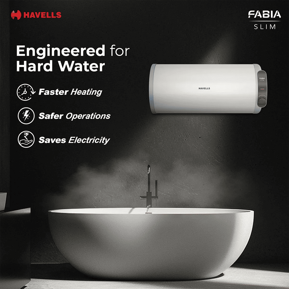 HAVELLS Fabia Slim 15 Litre 4 Star Horizontal Storage Geyser with Whirlflow Technology (White & Blue) HAVELLS Fabia Slim 15 Litre 4 Star Horizontal Storage Geyser with Whirlflow Technology (White & Blue)_6