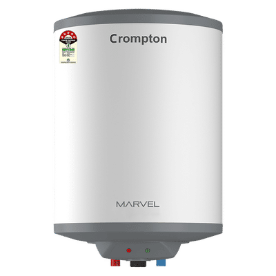 Crompton Marvel 6 Litre Vertical Storage Geyser with Anti-Scale Technology (White)