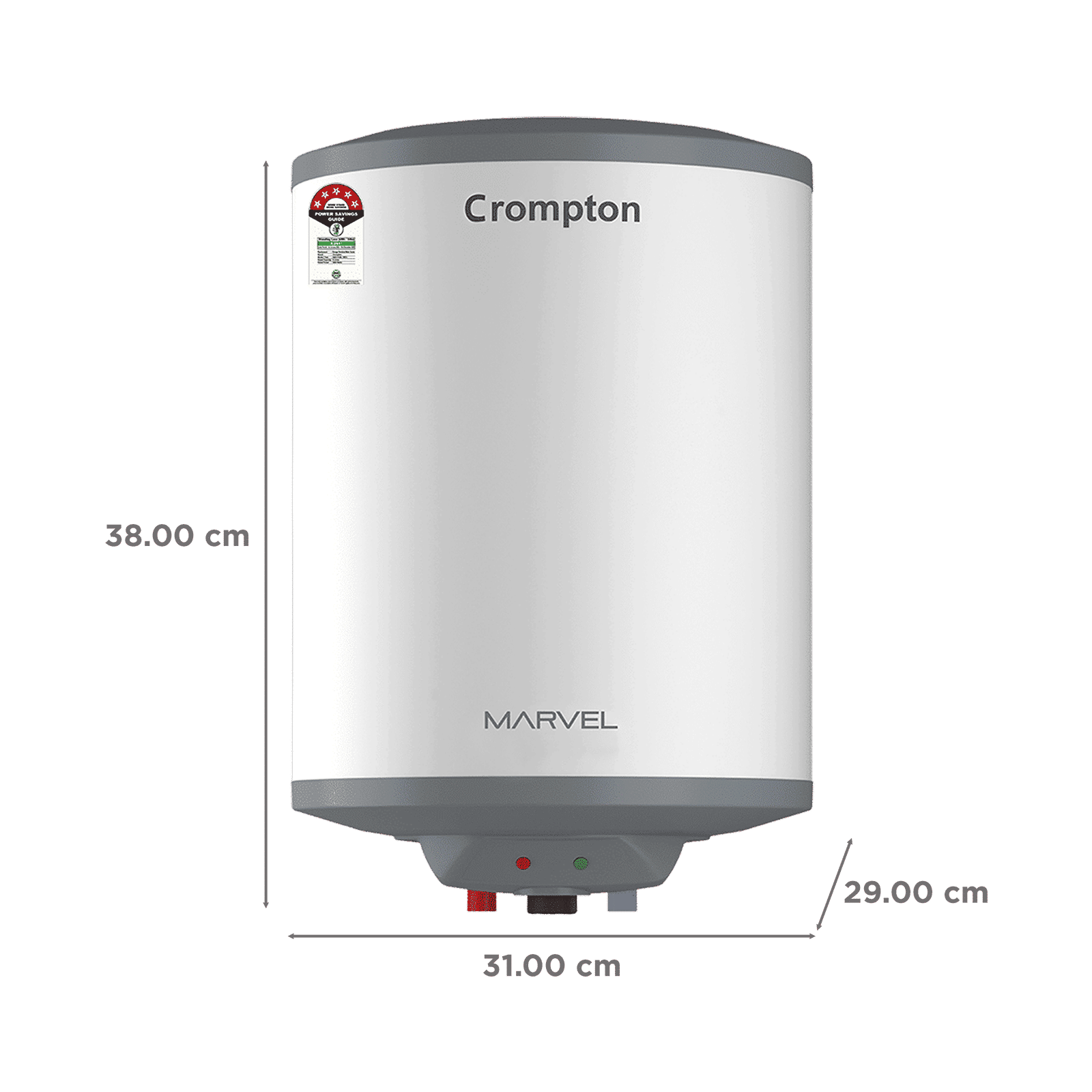 Crompton Marvel 6 Litre Vertical Storage Geyser with Anti-Scale Technology (White)_2