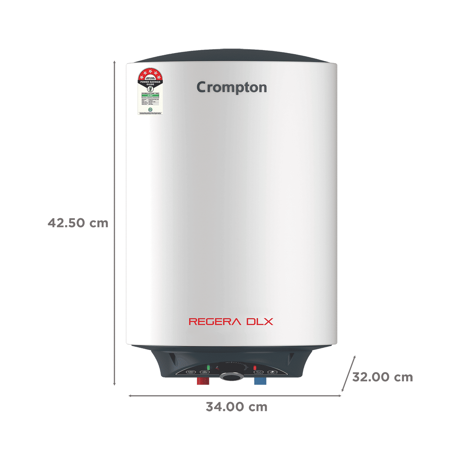 Crompton Regera DLX 10 Litre 5 Star Vertical Storage Geyser with Anti Scale Technology (Blue & White)_2