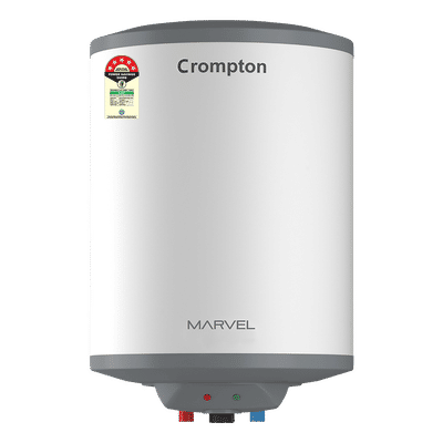 Crompton Marvel 10 Litre Vertical Storage Geyser with Anti-Scale Technology (White)