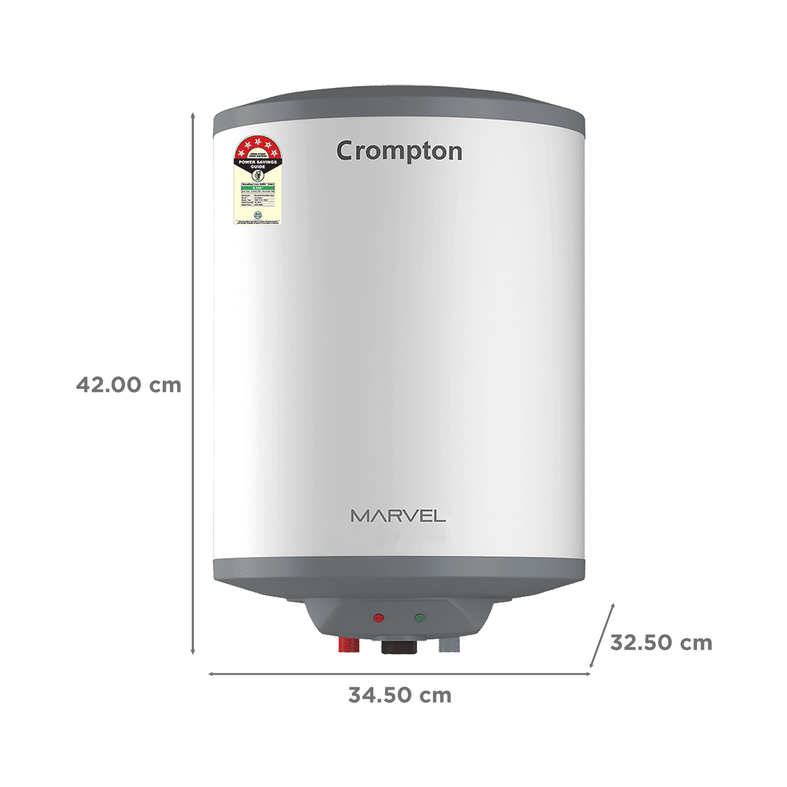 Crompton Marvel 10 Litre Vertical Storage Geyser with Anti-Scale Technology (White) Crompton Marvel 10 Litre Vertical Storage Geyser with Anti-Scale Technology (White)_2