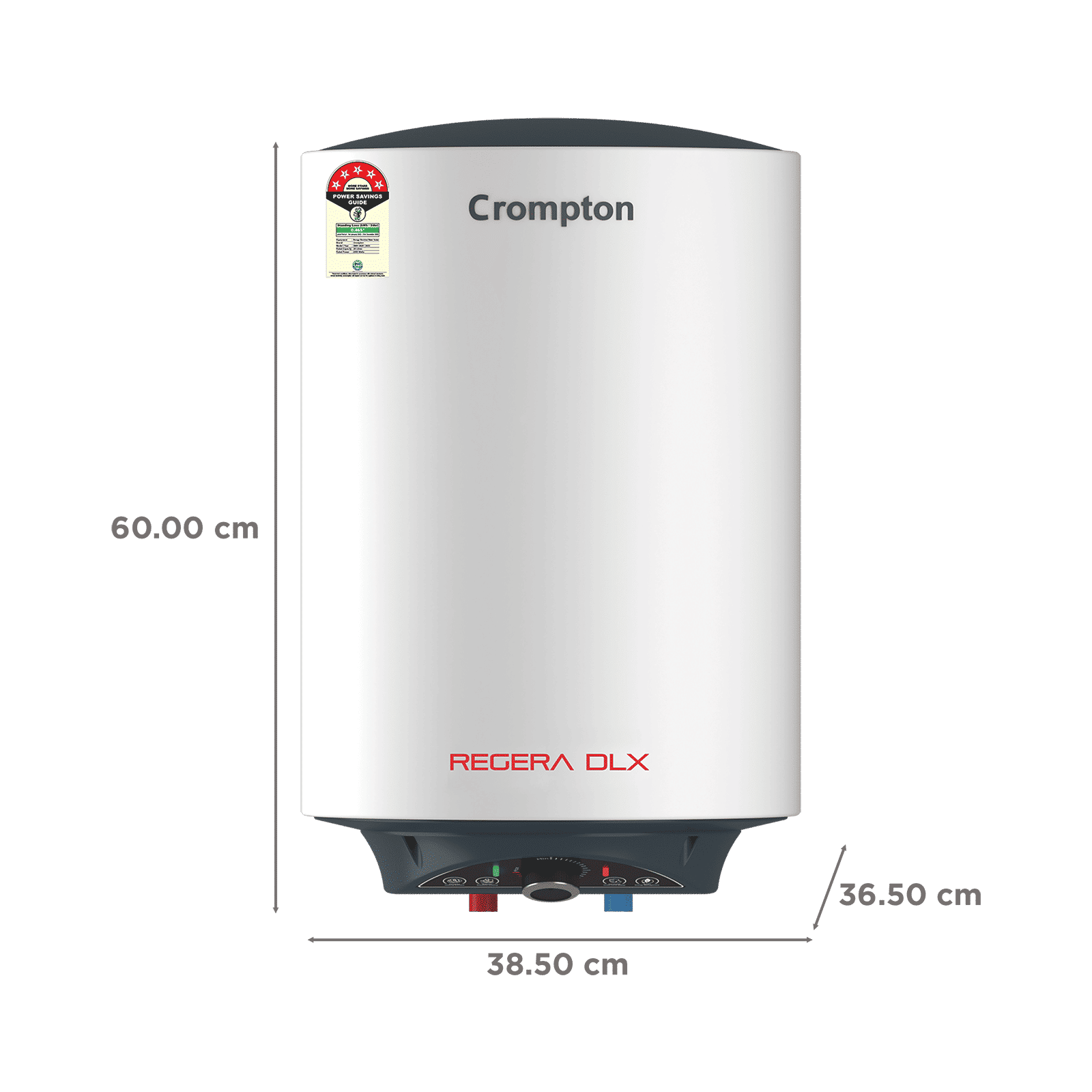 Crompton Regera DLX 25 Litre 5 Star Vertical Storage Geyser with Anti Scale Technology (Blue & White) Crompton Regera DLX 25 Litre 5 Star Vertical Storage Geyser with Anti Scale Technology (Blue & White)_2