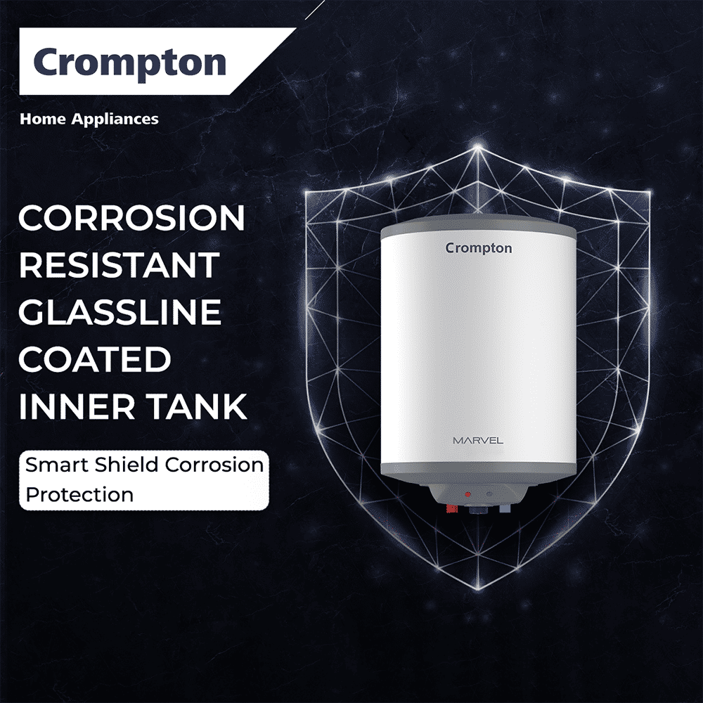 Crompton Marvel 15 Litre Vertical Storage Geyser with Anti-Scale Technology (White) Crompton Marvel 15 Litre Vertical Storage Geyser with Anti-Scale Technology (White)_6