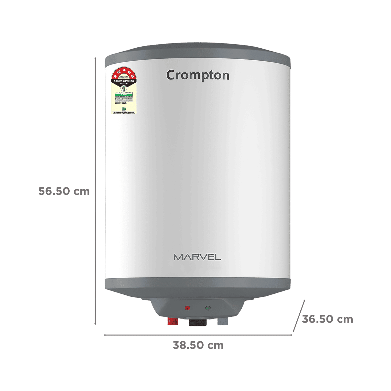 Crompton Marvel 25 Litre Vertical Storage Geyser with Anti-Scale Technology (White) Crompton Marvel 25 Litre Vertical Storage Geyser with Anti-Scale Technology (White)_2
