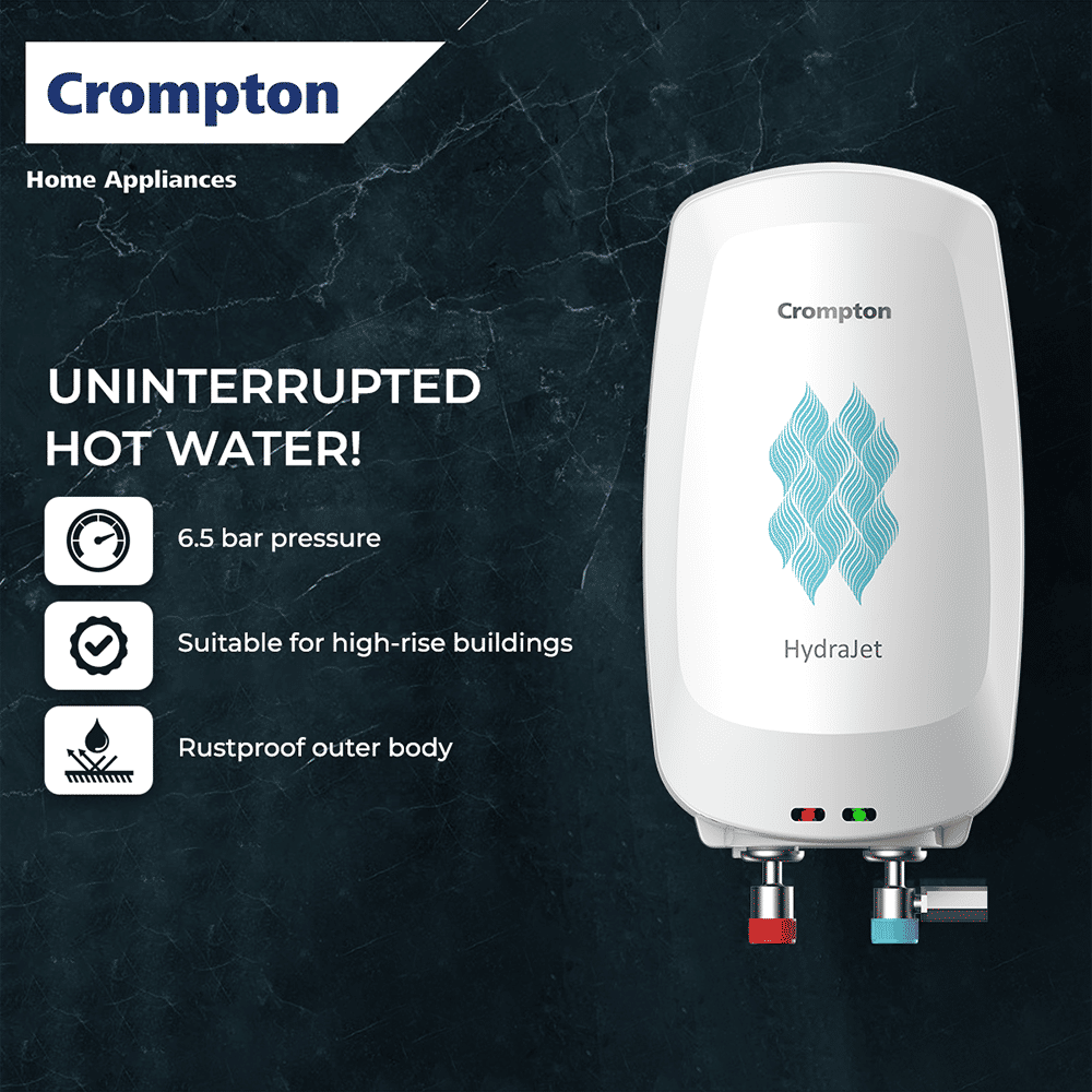 Crompton HydraJet 5 Litre Vertical Instant Geyser with Anti Scale Technology (White) Crompton HydraJet 5 Litre Vertical Instant Geyser with Anti Scale Technology (White)_7