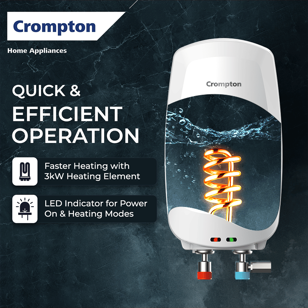 Crompton HydraJet 5 Litre Vertical Instant Geyser with Anti Scale Technology (White) Crompton HydraJet 5 Litre Vertical Instant Geyser with Anti Scale Technology (White)_8
