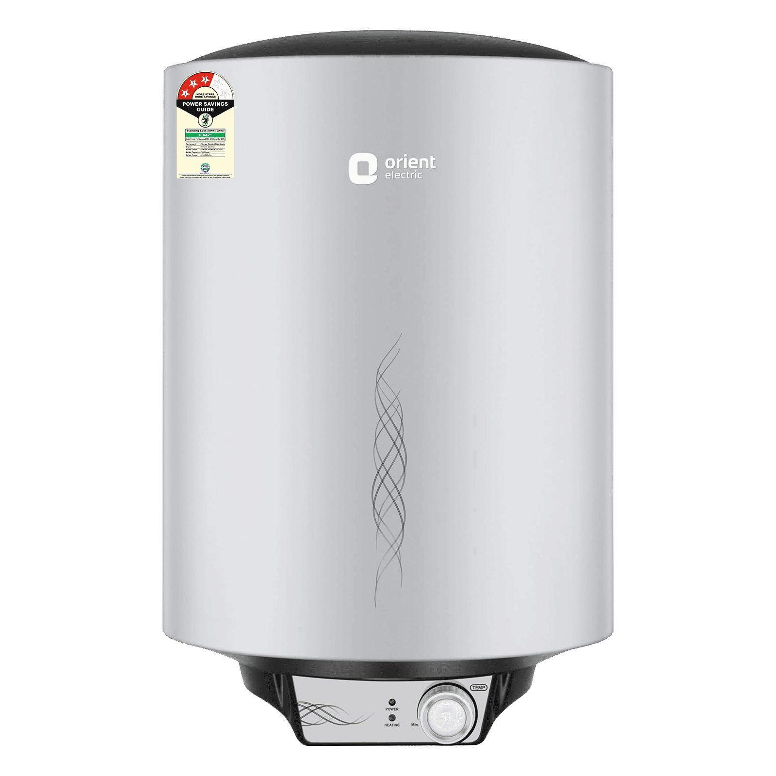 Orient Maverick 35 Litres 3 Star Vertical Storage Geyser with Longer Heat Retention (Grey)_1