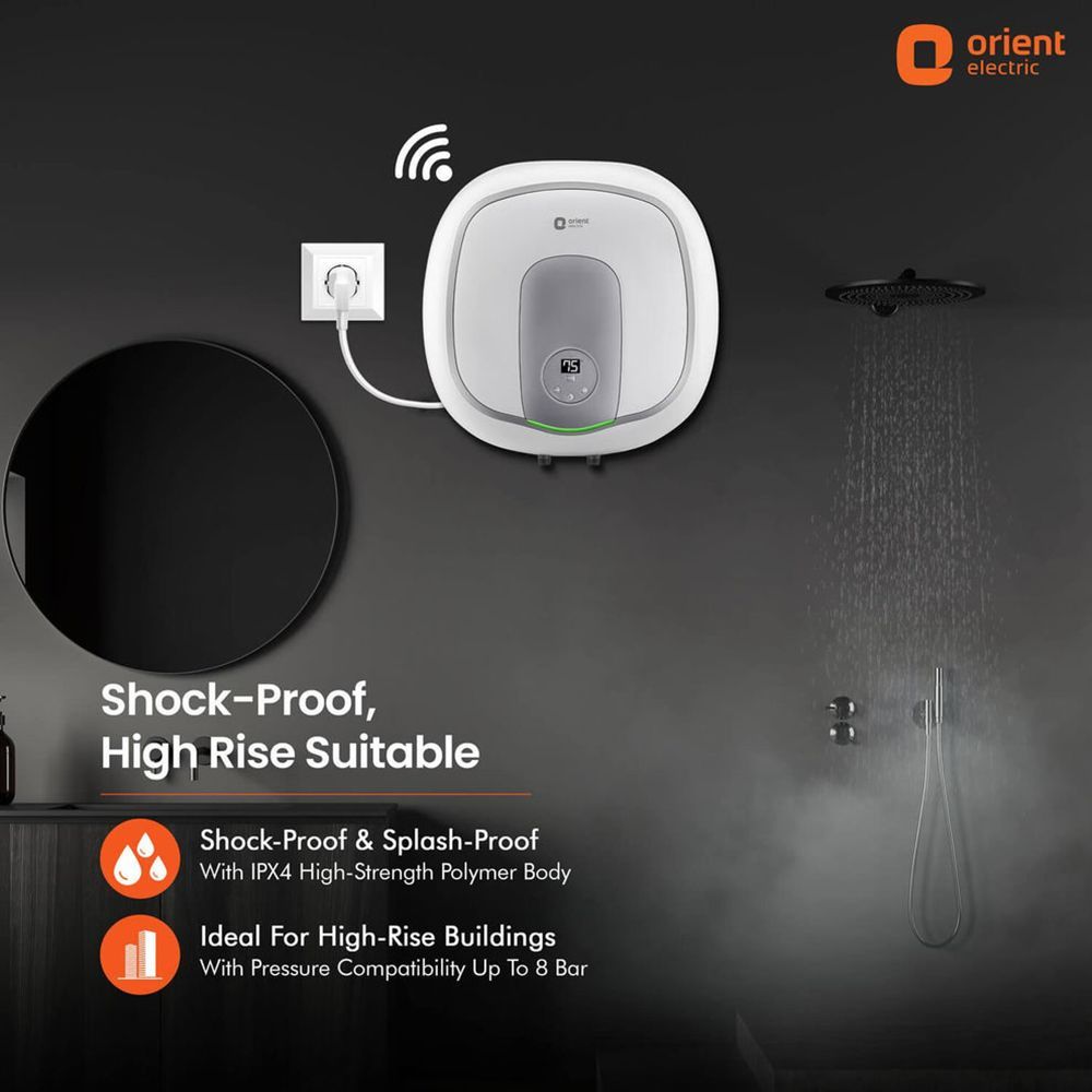 Orient Aquator IoT 15 Litre 5 Star Vertical Storage Geyser with LED Display (White)_9
