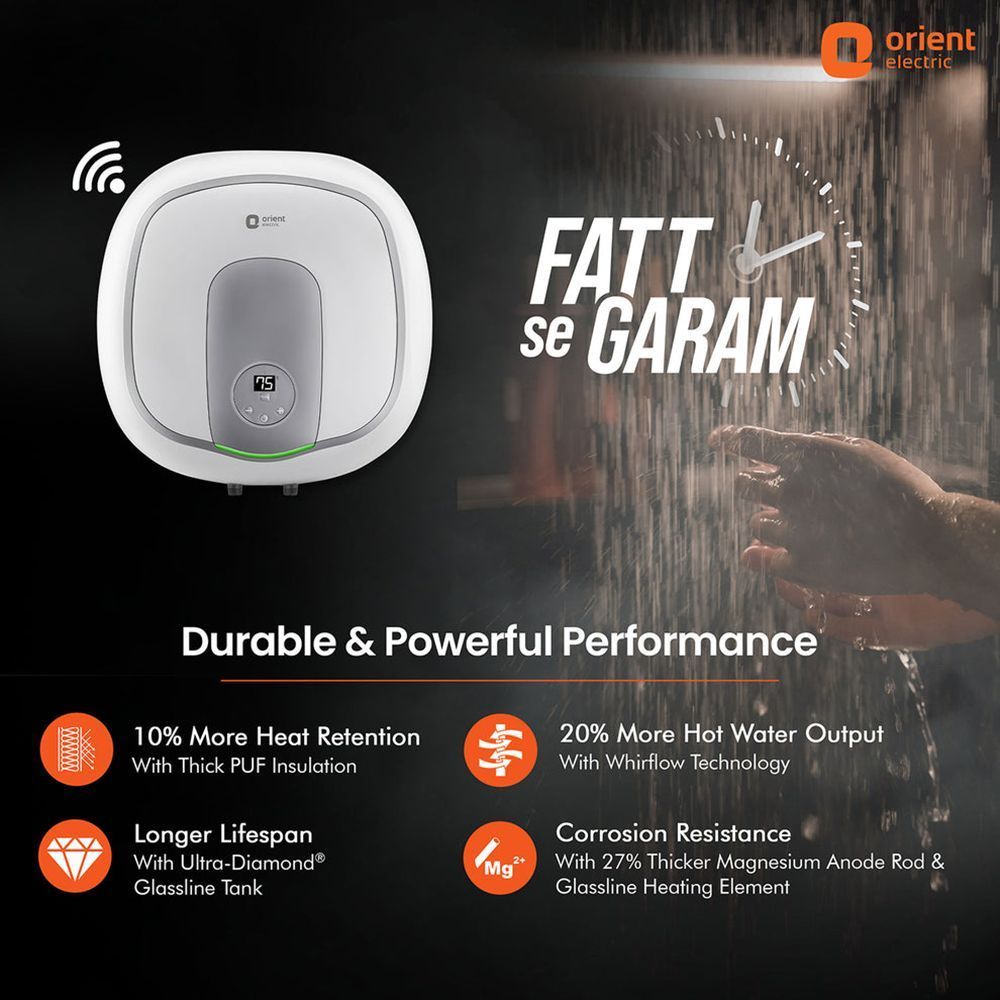 Orient Aquator IoT 15 Litre 5 Star Vertical Storage Geyser with LED Display (White)_11