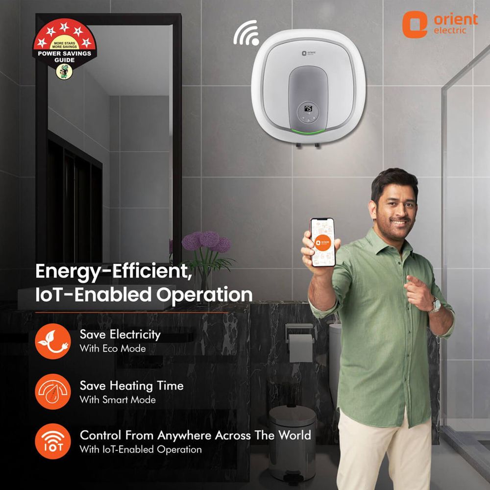 Orient Aquator IoT 25 Litres 5 Star Vertical Storage Geyser with Whirlflow Technology (White) Orient Aquator IoT 25 Litres 5 Star Vertical Storage Geyser with Whirlflow Technology (White)_9