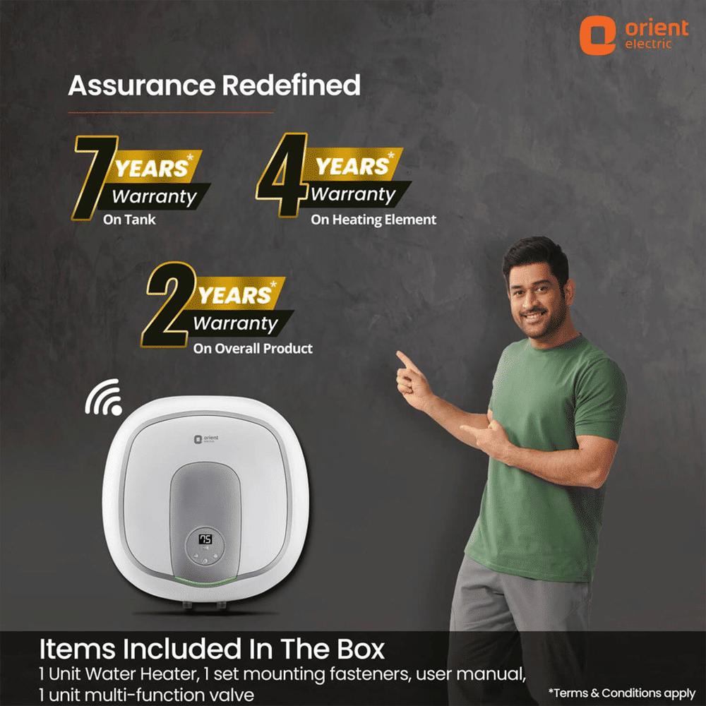 Orient Aquator IoT 25 Litres 5 Star Vertical Storage Geyser with Whirlflow Technology (White) Orient Aquator IoT 25 Litres 5 Star Vertical Storage Geyser with Whirlflow Technology (White)_12