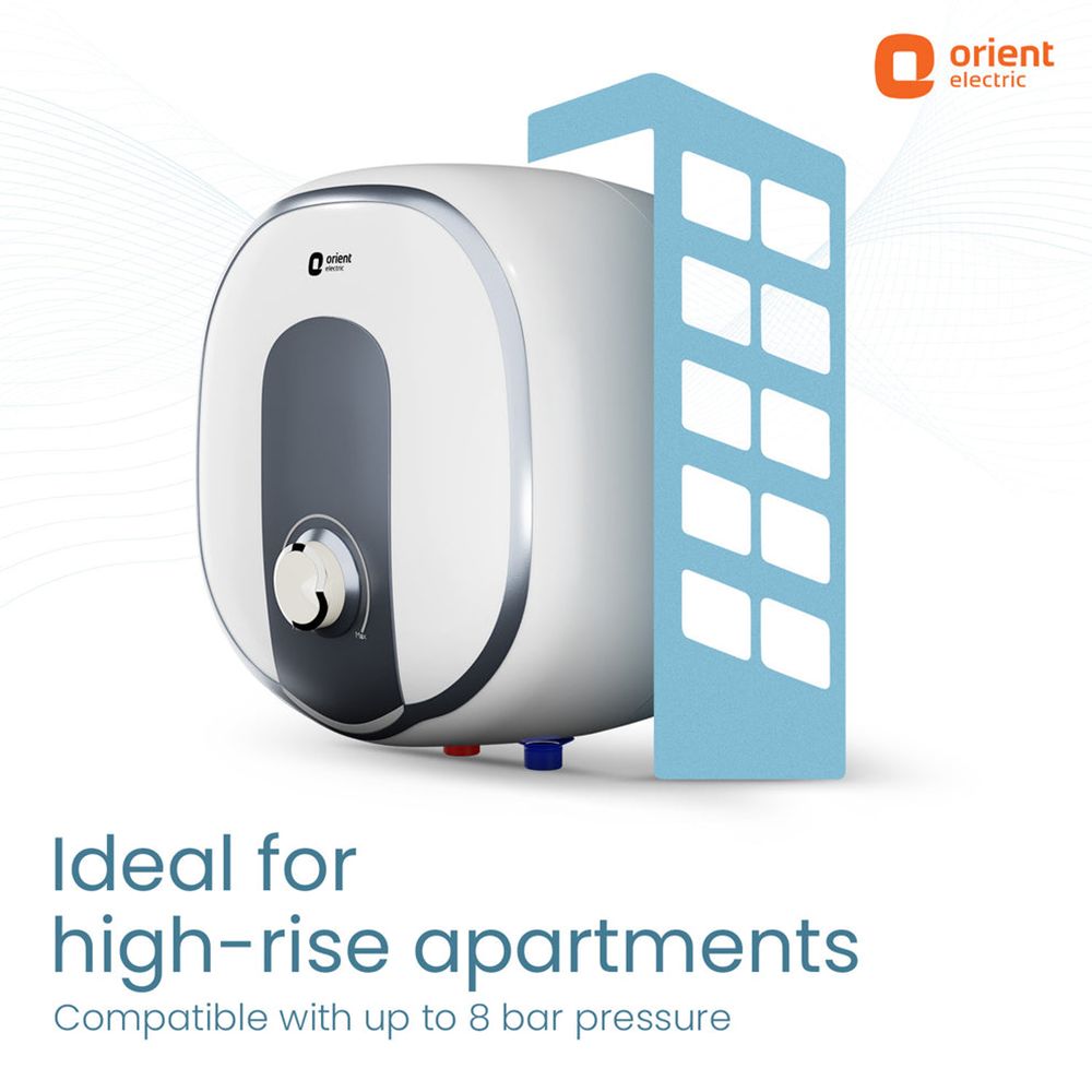 Orient Aquator 15 Litre 5 Star Vertical Storage Geyser with Whirlflow Technology (White) Orient Aquator 15 Litre 5 Star Vertical Storage Geyser with Whirlflow Technology (White)_9