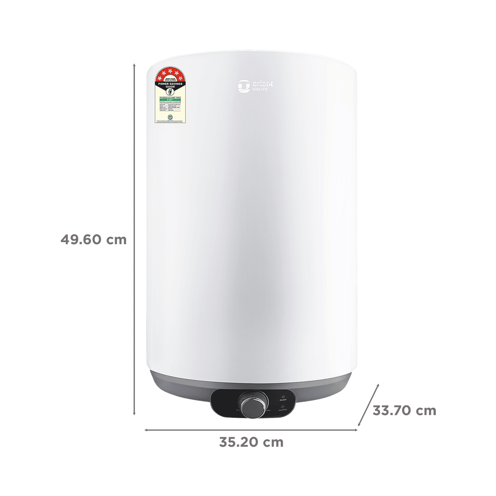 Orient Aquanova 15 Litre 5 Star Vertical Storage Geyser with Whirlflow Technology (White) Orient Aquanova 15 Litre 5 Star Vertical Storage Geyser with Whirlflow Technology (White)_2