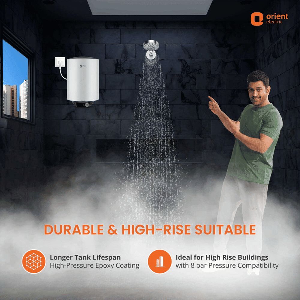Orient Maverick 6 Litres 5 Star Vertical Storage Geyser with Longer Heat Retention (Grey) Orient Maverick 6 Litres 5 Star Vertical Storage Geyser with Longer Heat Retention (Grey)_9