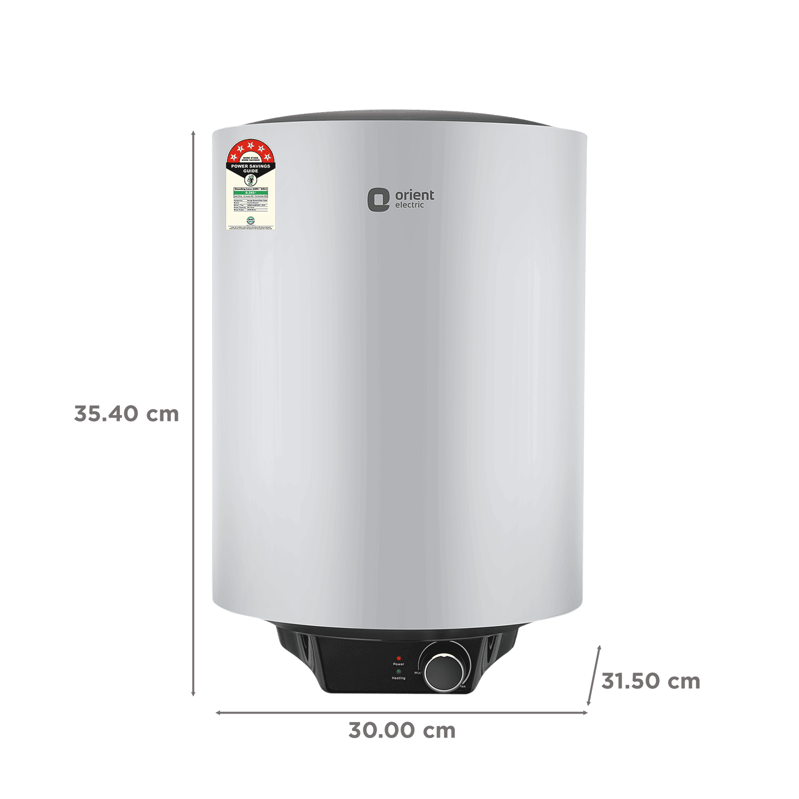 Orient Maverick 6 Litres 5 Star Vertical Storage Geyser with Longer Heat Retention (Grey) Orient Maverick 6 Litres 5 Star Vertical Storage Geyser with Longer Heat Retention (Grey)_2