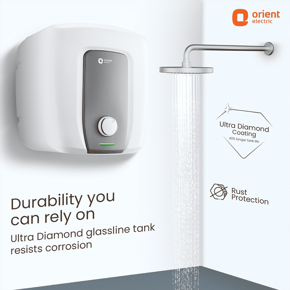 Orient Aquator Neo 15 Litre 5 Star Vertical Storage Geyser with Duron Heating Technology (White) Orient Aquator Neo 15 Litre 5 Star Vertical Storage Geyser with Duron Heating Technology (White)_11