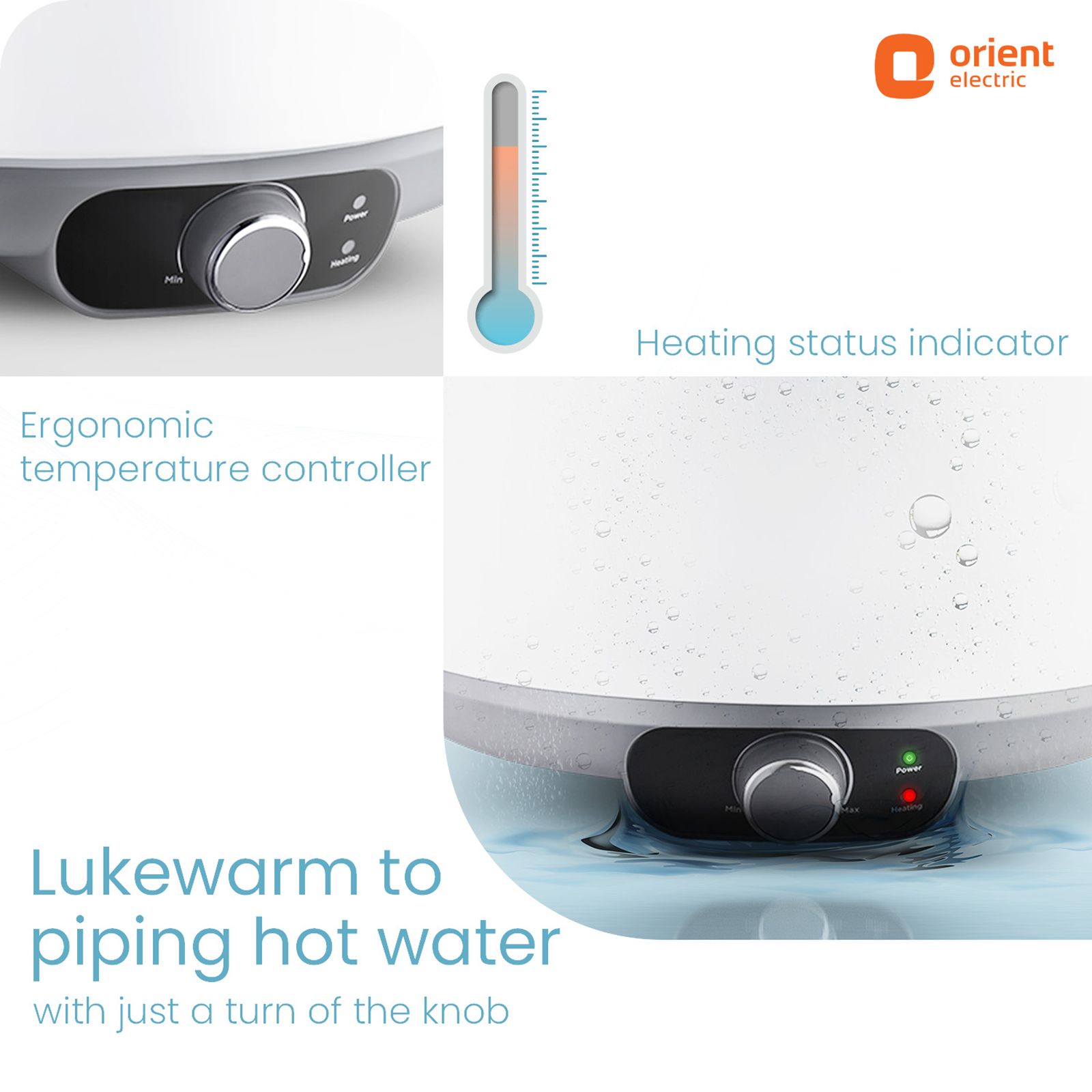 Orient Aquanova 10 Litre 5 Star Vertical Storage Geyser with Whirlflow Technology (White) Orient Aquanova 10 Litre 5 Star Vertical Storage Geyser with Whirlflow Technology (White)_11