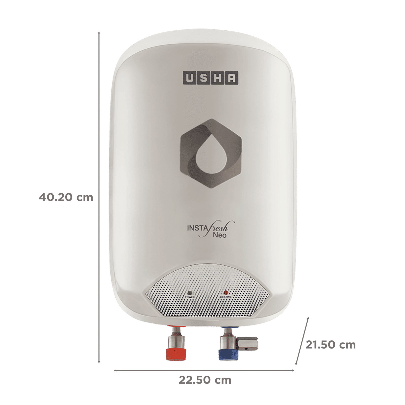 USHA Instafresh Neo 5 Litre Vertical Instant Geyser with Whirl Flow Technology (White)_2