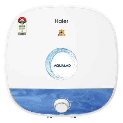 Haier ES15V-AQUALAD 15 Litre 5 Star Vertical Storage Geyser with Bacteria Proof System (Blue)