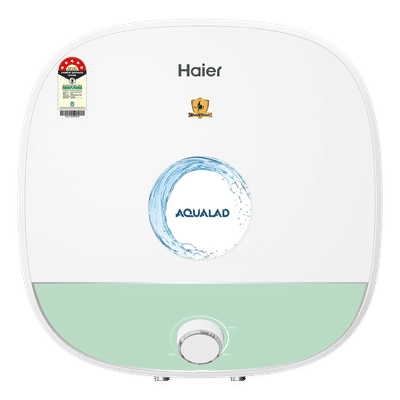 Haier ES25V-AQUALAD 25 Litre 5 Star Vertical Storage Geyser with Bacteria Proof System (Green)